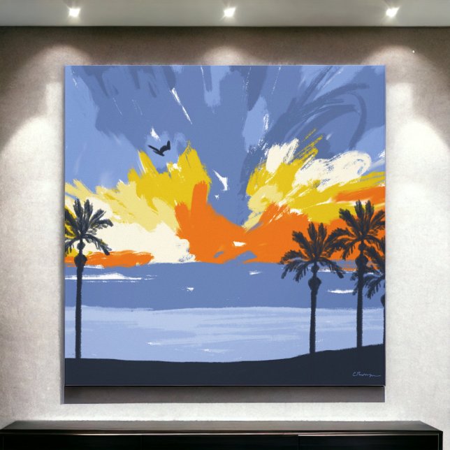 Impressão Em Tela Sunset Beach por © Cathy Thompson (Criador carregado)