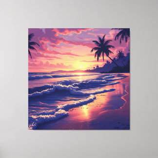 Impressão Em Tela Sunset Beach Serenity