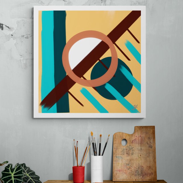 Impressão Em Tela Sunset de praia - Abstrato (Criador carregado)