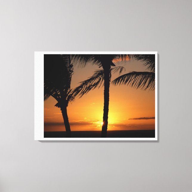 Impressão Em Tela Sunset em Maui (Frente)