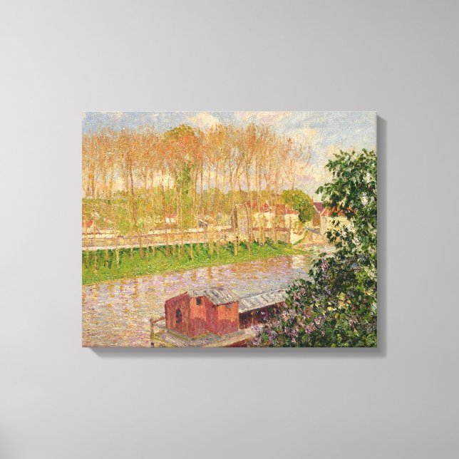 Impressão Em Tela Sunset em Moret-sur-Loing, 1901 (Frente)