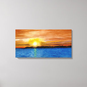 Impressão Em Tela Sunset no Condado de Door, Wisconsin