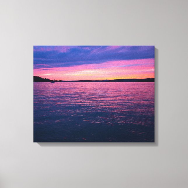 Impressão Em Tela Sunset no Lago Seneca, Ohio (Frente)