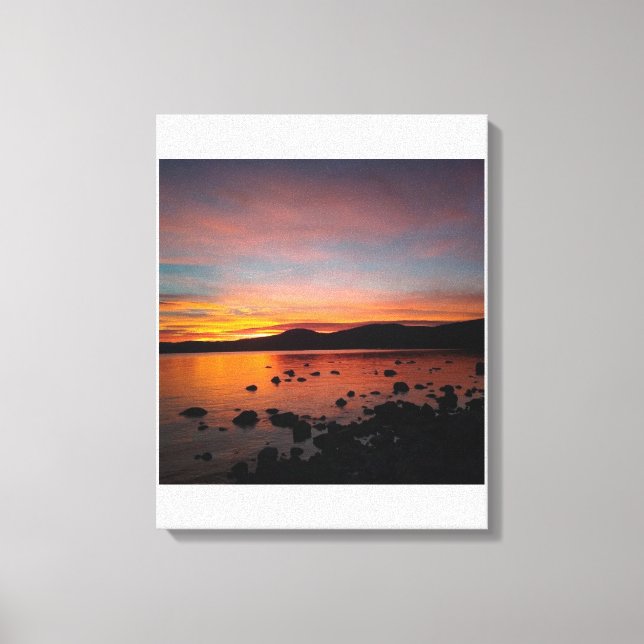 Impressão Em Tela Sunset no lago Tahoe (Frente)