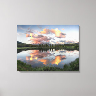 Impressão Em Tela Sunset no Little Molas Lake - Colorado Trail