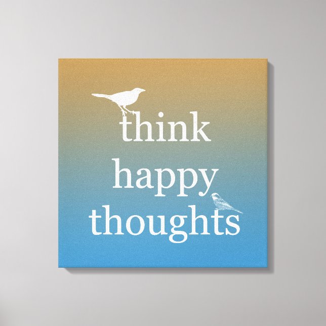 Impressão Em Tela Sunset Think Happy (Frente)