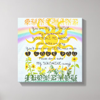 Impressão Em Tela Sunshine e Rainbows