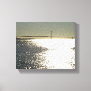 Impressão Em Tela Sunshine na Ponte Mackinac, Michigan