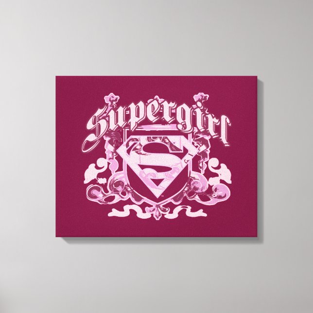 Impressão Em Tela Super Girl Crest Design (Frente)