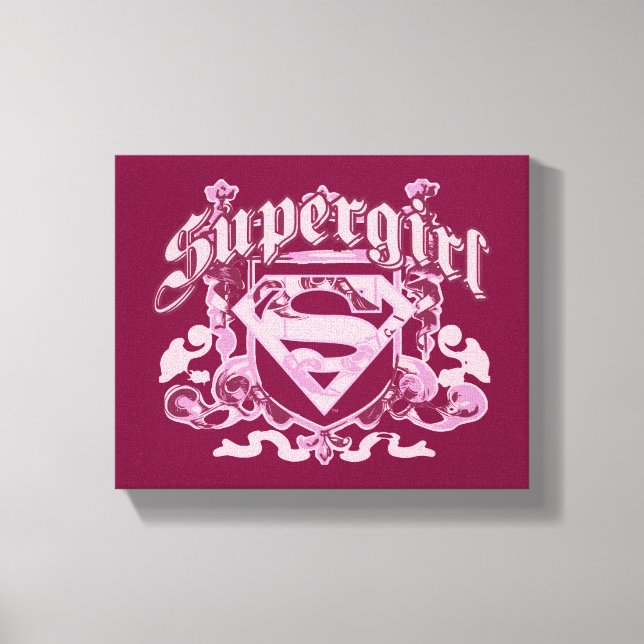 Impressão Em Tela Super Girl Crest Design (Frente)