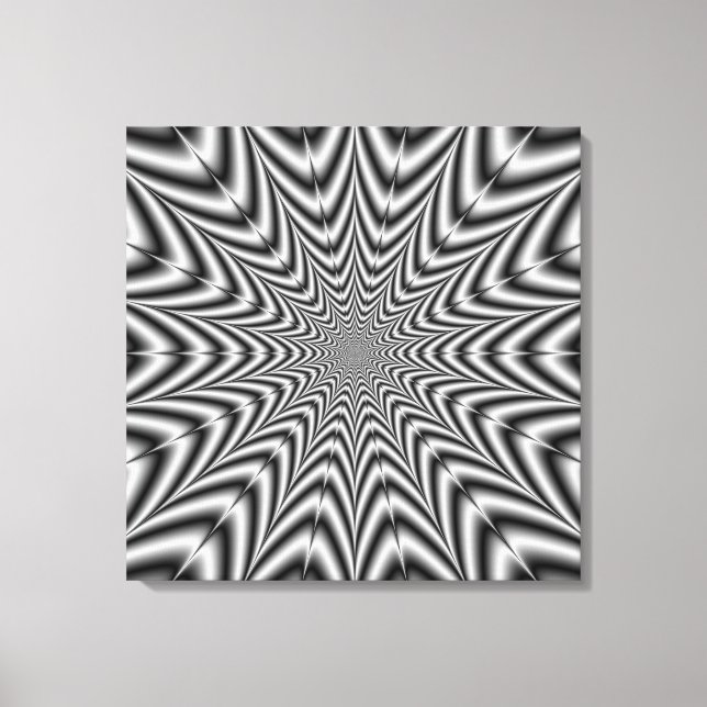 Impressão Em Tela Super Nova em Preto e Branco (Frente)
