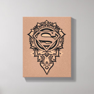 Impressão Em Tela Supergirl Mandala Graphic
