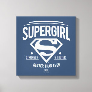 Impressão Em Tela Supergirl Melhor Do Que Nunca Gráfico Retroativo
