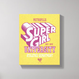 Impressão Em Tela Supergirl Metropolis University, Departamento de a