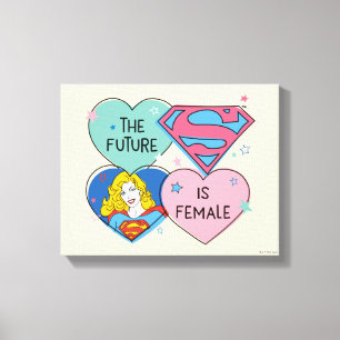 Impressão Em Tela Supergirl Out Of This World Retro Graphic