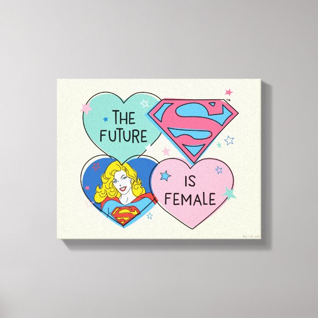 Impressão Em Tela Supergirl Out Of This World Retro Graphic (Frente)