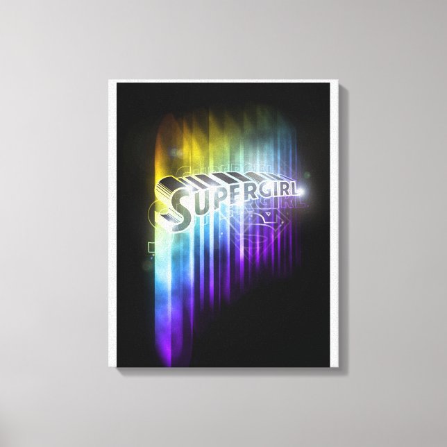 Impressão Em Tela Supergirl Rainbow (Frente)