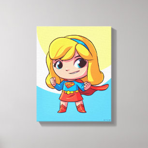 Impressão Em Tela Supergirl Stance Adorável