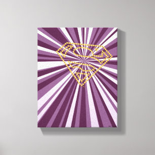 Impressão Em Tela Supergirl Studed S-Shield