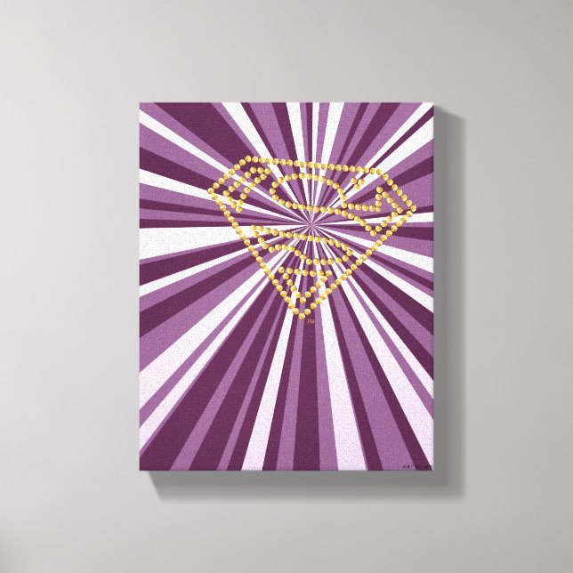 Impressão Em Tela Supergirl Studed S-Shield (Frente)