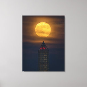 Impressão Em Tela Superlua sobre o Monumento de Washington