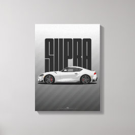 Impressão Em Tela Supra MK5 – Silver Sports Car