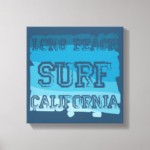 Impressão Em Tela Surf Califórnia de Long Beach