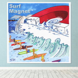 Impressão em tela Surf Magnet