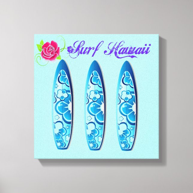 Impressão Em Tela Surfboards do Havaí surf (Frente)