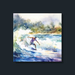 Impressão Em Tela Surfe Na Arte De Oahu Hawaii, North Shore<br><div class="desc">Surfando na obra de arte original da North Shore de Oahu Hawaii,  de Nicole.</div>