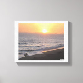 Impressão Em Tela Surfistas Sunset