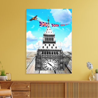 Impressão Em Tela Surreal Big Ben, London / British Art