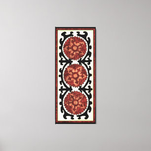 Impressão Em Tela Suzani Style - Padrão Floral Decorativo