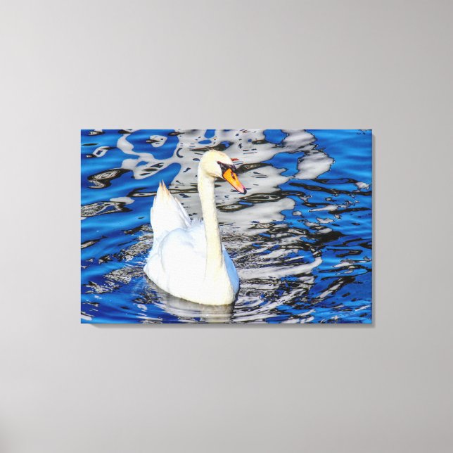 Impressão Em Tela Swan com Reflexões (Frente)