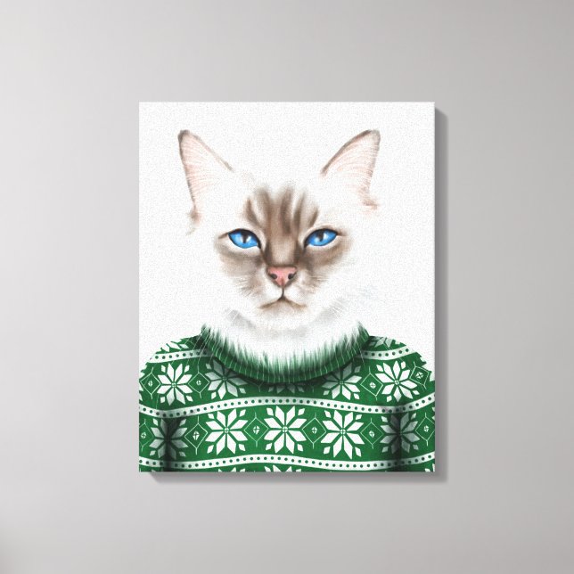 Impressão Em Tela Sweater Kitty Cat (Frente)