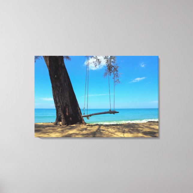 Impressão Em Tela Swings e Árvore na areia (Frente)