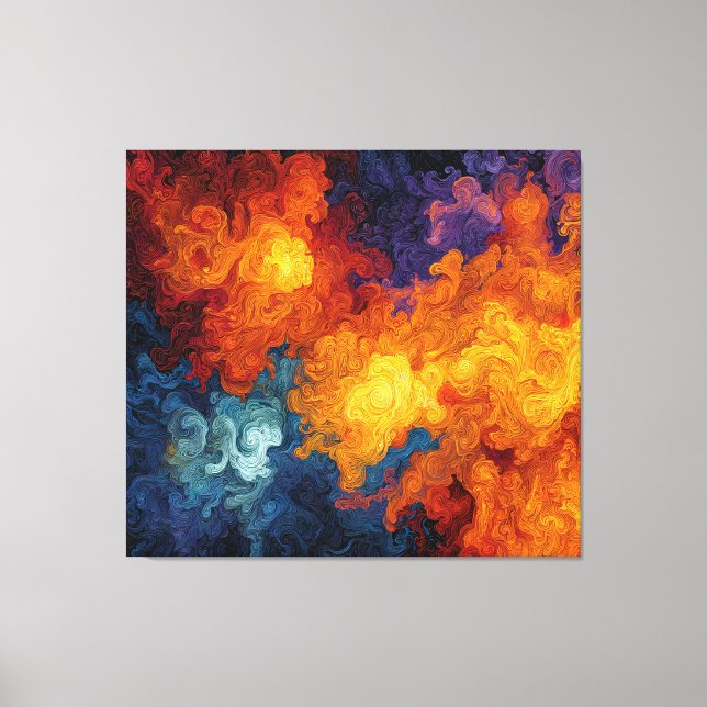 Impressão Em Tela Swirling Elemental Nebula Abstract (Frente)