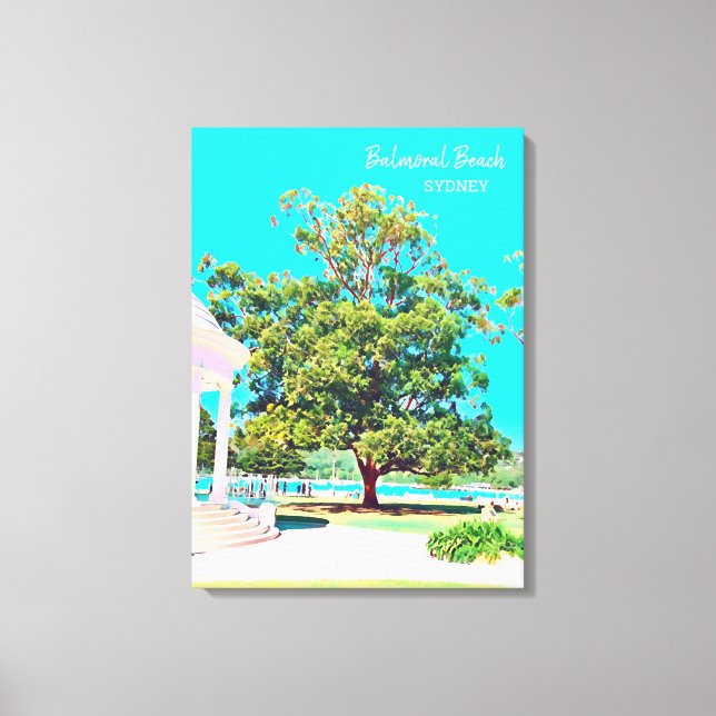 Impressão Em Tela Sydney Balmoral Beach White Rotunda (Frente)