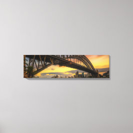Impressão Em Tela Sydney Harbor Bridge Arte Panorâmica Sunset