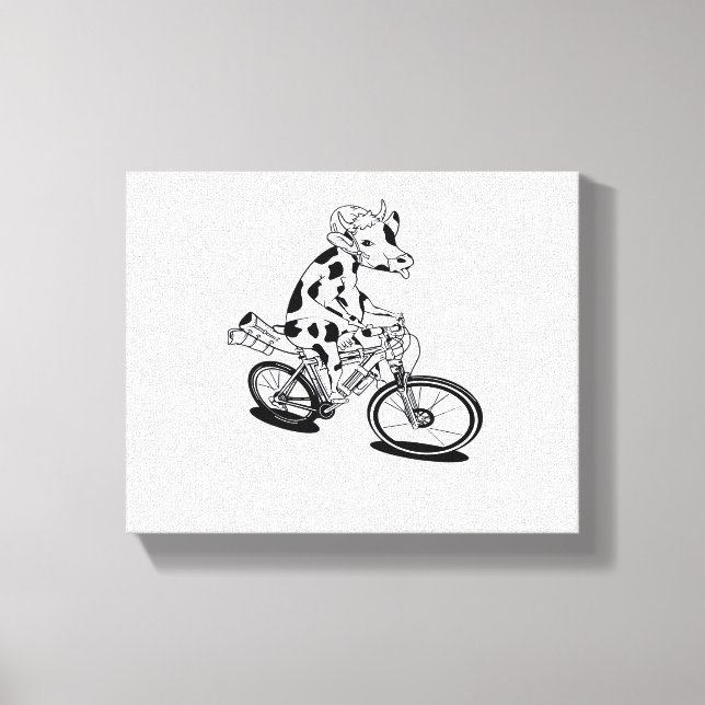 Impressão Em Tela T-Shirt Clássico de Bicicleta de Vaca (Frente)