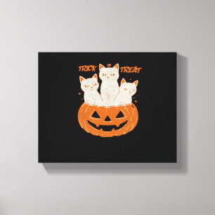 Impressão Em Tela T-Shirt Clássico de Gatos ou Tratar Gatos