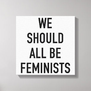 Impressão Em Tela T-Shirt Feminista - Todos Deveríamos Ser Feminista