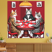 Tabby Cats Reproduzindo Poker
