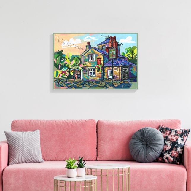 Impressão Em Tela Taberna Puzzle Hall Inn, Sowerby Bridge Arte Impre (Insitu(Sala de estar))