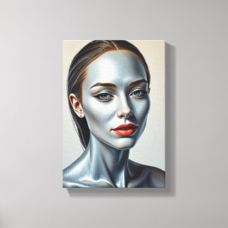 Impressão Em Tela Tableau Déco ( Douceur Argentée )