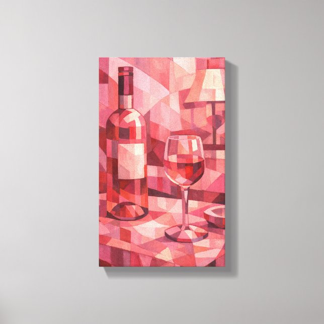 Impressão Em Tela Tableau Déco ( Rose De Vin ) Art Abstraite (Frente)