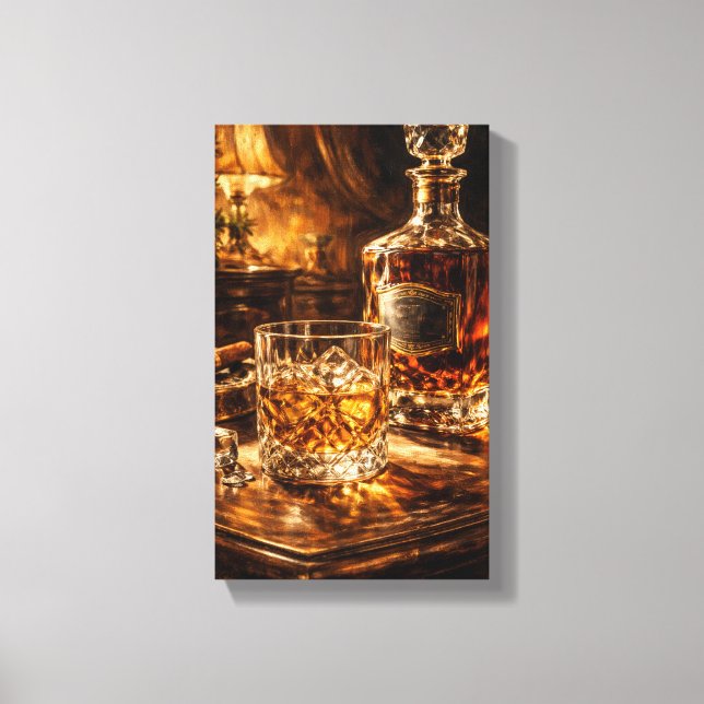 Impressão Em Tela Tableau Déco (Whisky Art )  (Frente)