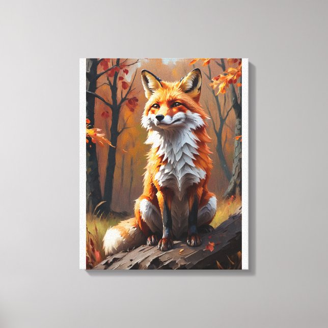 Impressão Em Tela Tableau Décoratif ( Renard D'Automne) (Frente)
