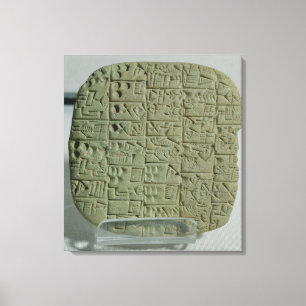 Impressão Em Tela Tabuleta com roteiro cuneiform