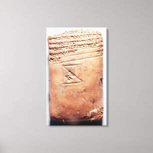 Impressão Em Tela Tabuleta com roteiro cuneiform, c.1830-1530 BC